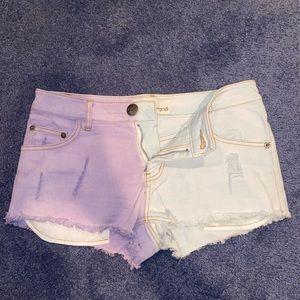 Vintage Havana Two-Tone Jean Shorts XS